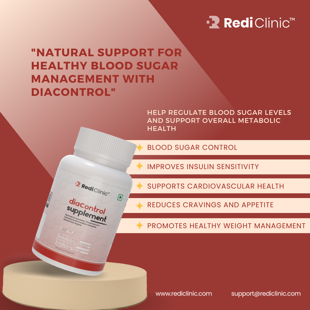 RediClinic Blood Sugar Support Supplement | Comprehensive Support for Healthy Glucose Levels - 60 Capsules