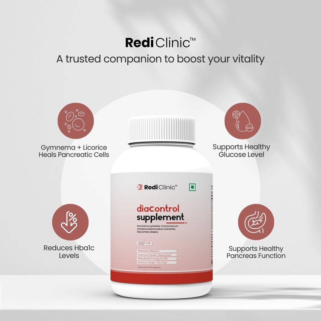 Rediclinic Diacontrol Supplement: Natural Support for Blood Sugar Management | 60 Capsules