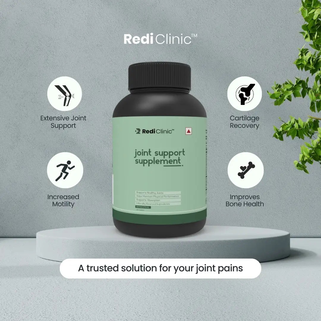 RediClinic Joint Support Supplement: Powerful Blend of Glucosamine, Chondroitin & Collagen for Better Joint Health