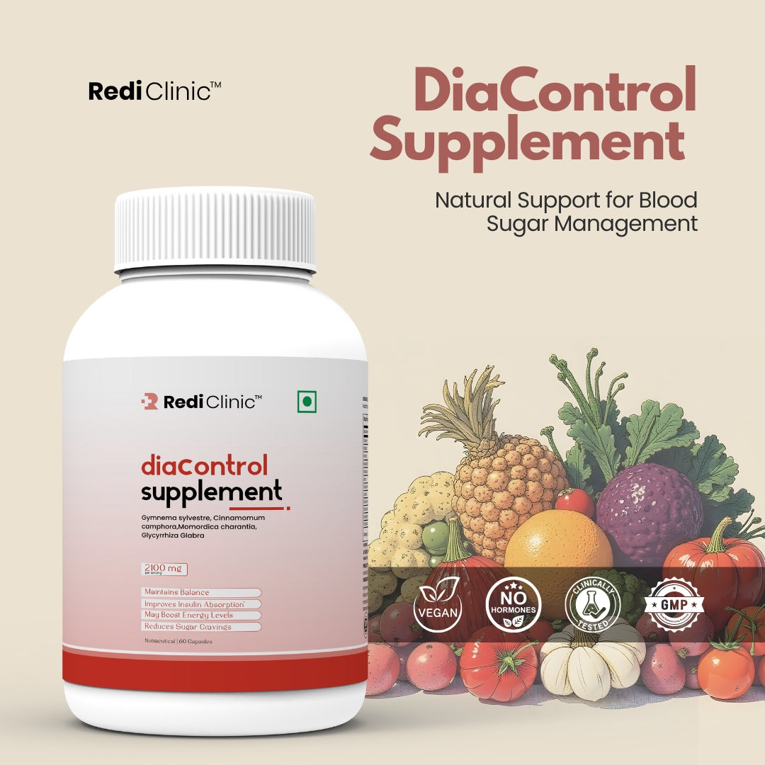 Rediclinic Diacontrol Supplement: Natural Support for Blood Sugar Management | 60 Capsules