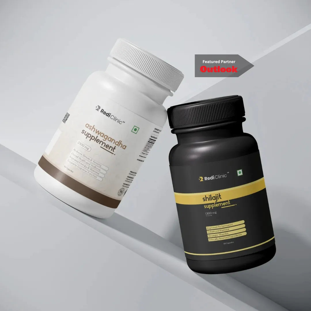 RediClinic AshwaShila | Combo Of Ashwagandha (2100mg) And Shudh Shilajit (1300mg)