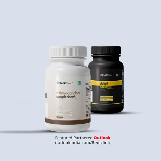 RediClinic AshwaShila | Combo Of Ashwagandha (2100mg) And Shudh Shilajit (1300mg)