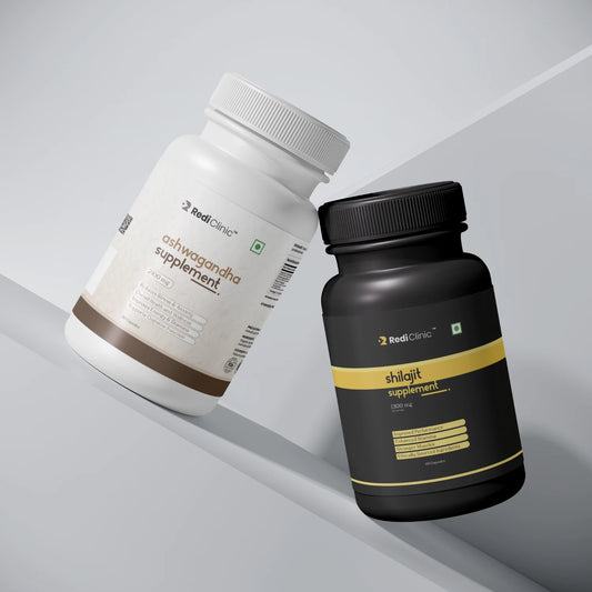 RediClinic AshwaShila | Combo Of Ashwagandha (2100mg) And Shudh Shilajit (1300mg)